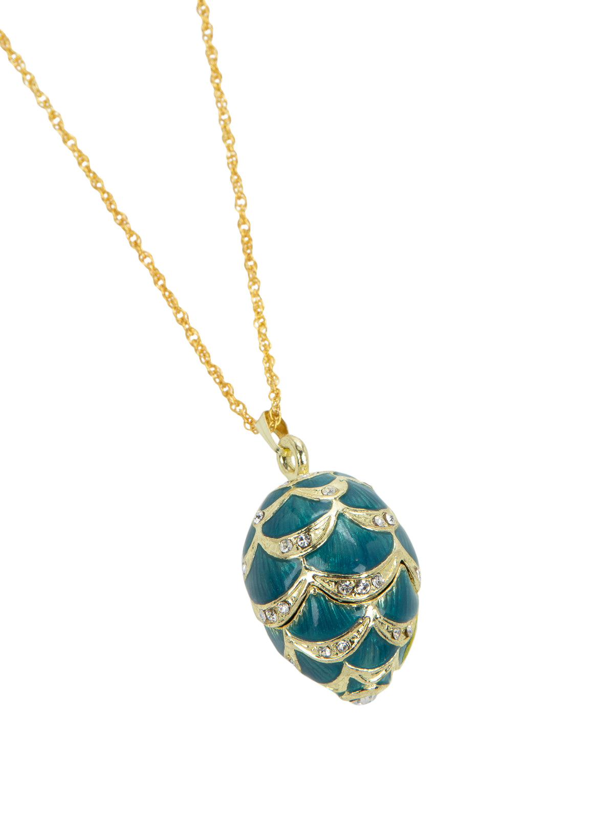 Keren Kopal Gold & Light Blue Egg Pendant Necklace