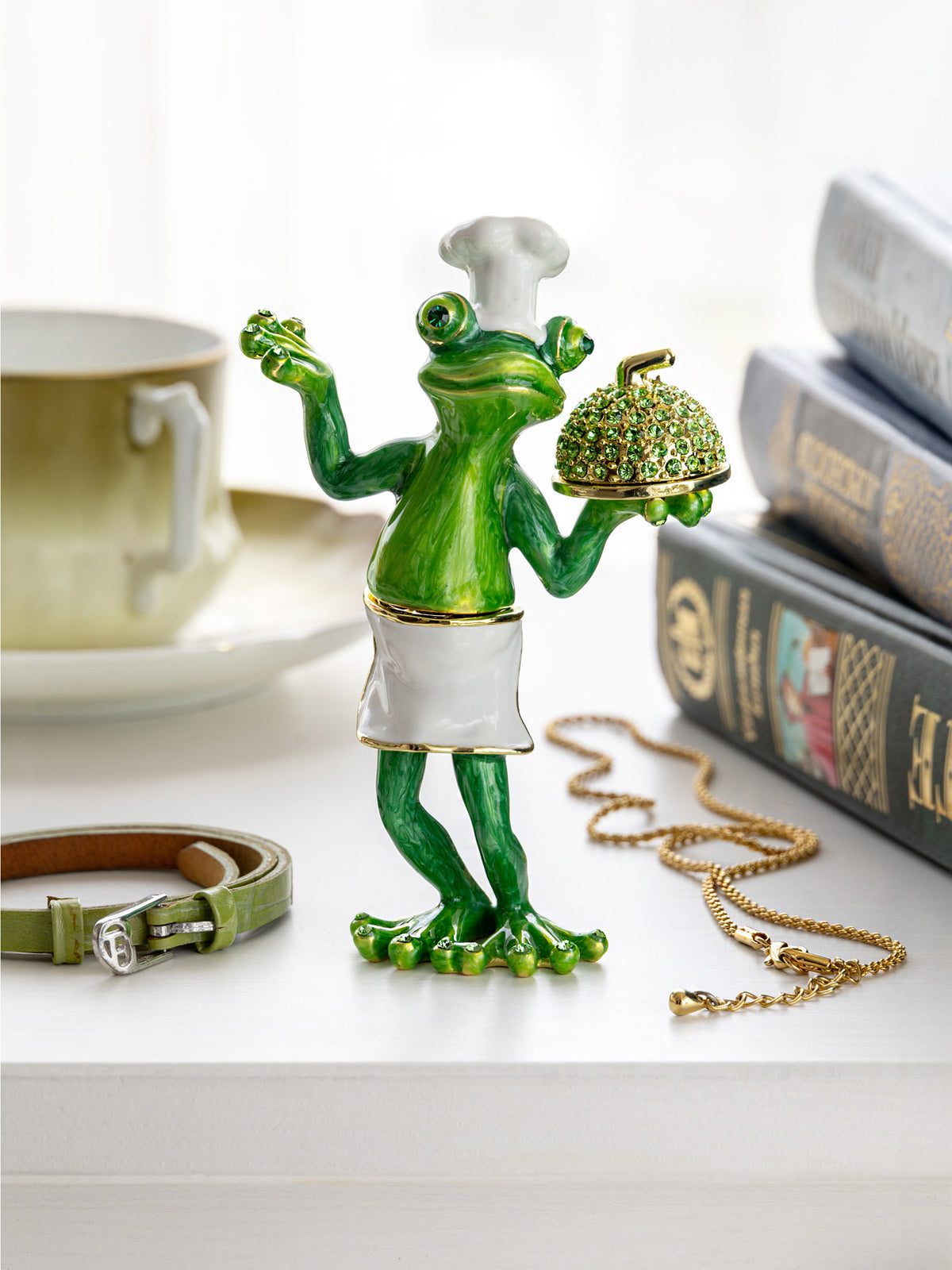 Keren Kopal Gourmet Frog Chef Trinket Box