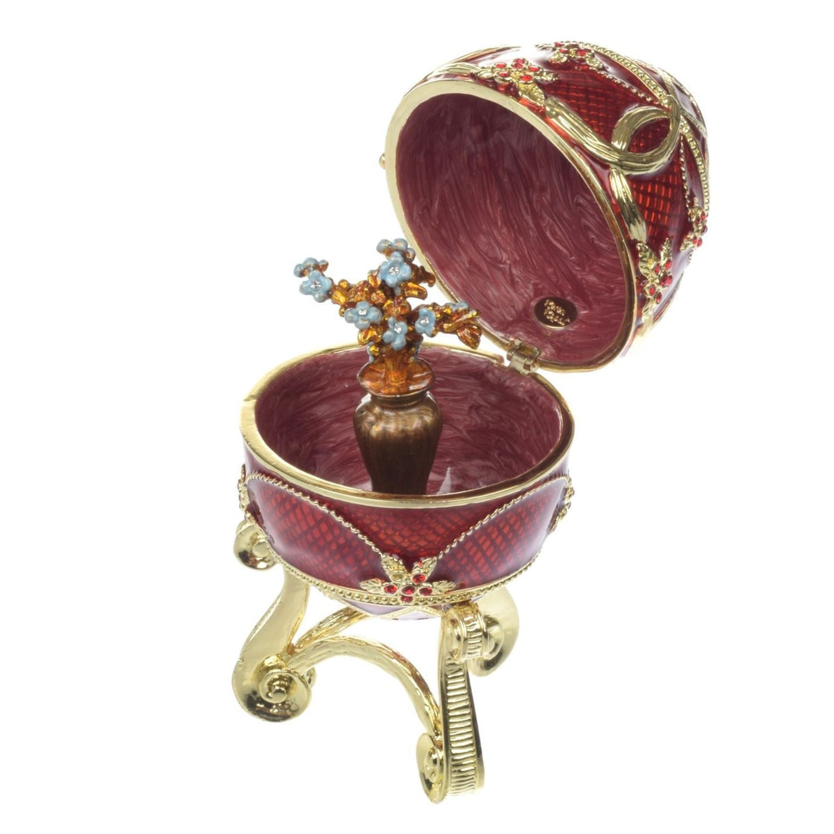 Keren Kopal Red Easter Egg with flower vase