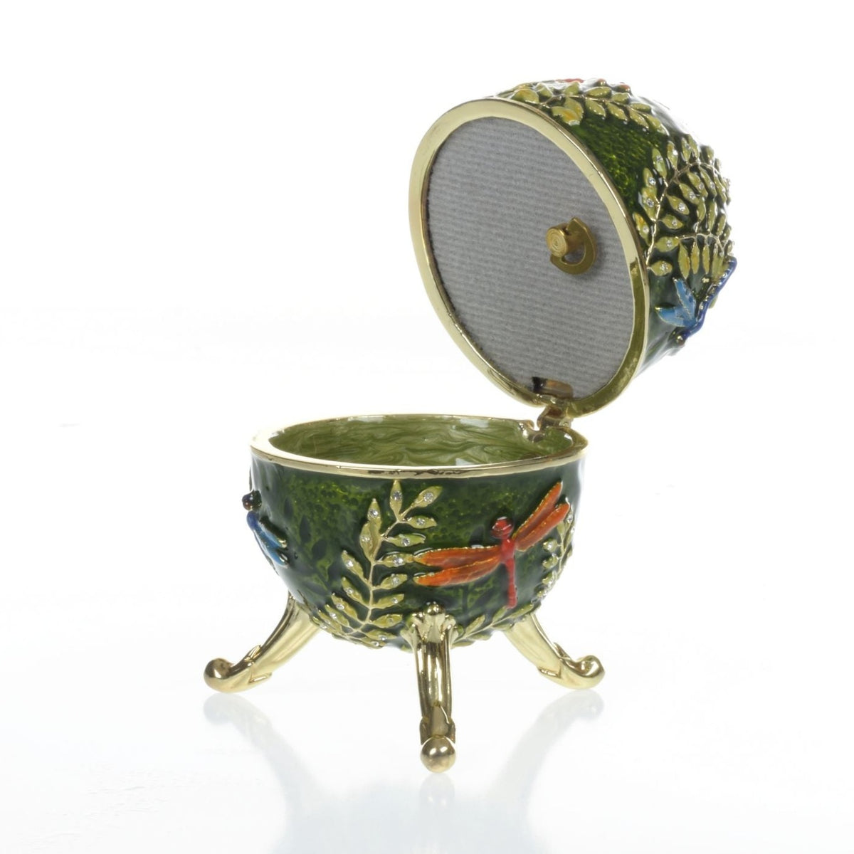 Keren Kopal Green Egg with dragonflies Music box Playing Fur Elise by Ludwig Van Beethoven