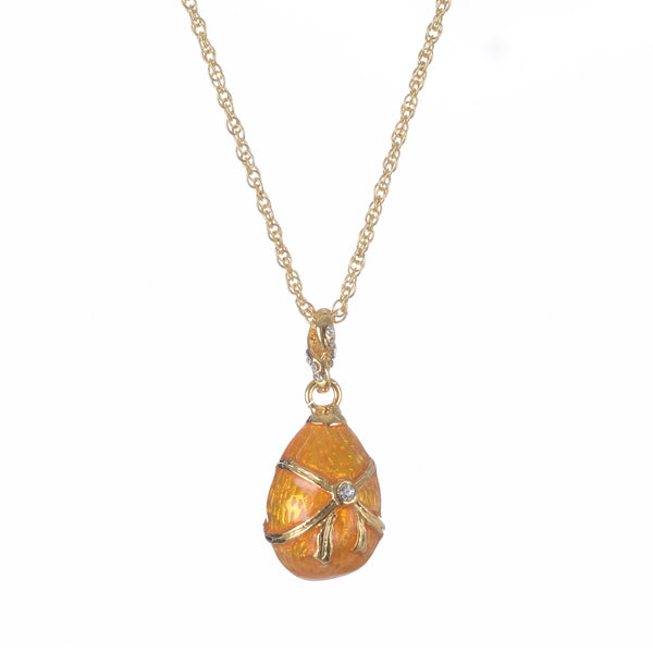 Collier pendentif œuf rose