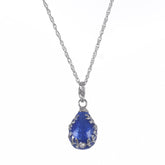 Keren Kopal Blue & Silver Egg Pendant Necklace