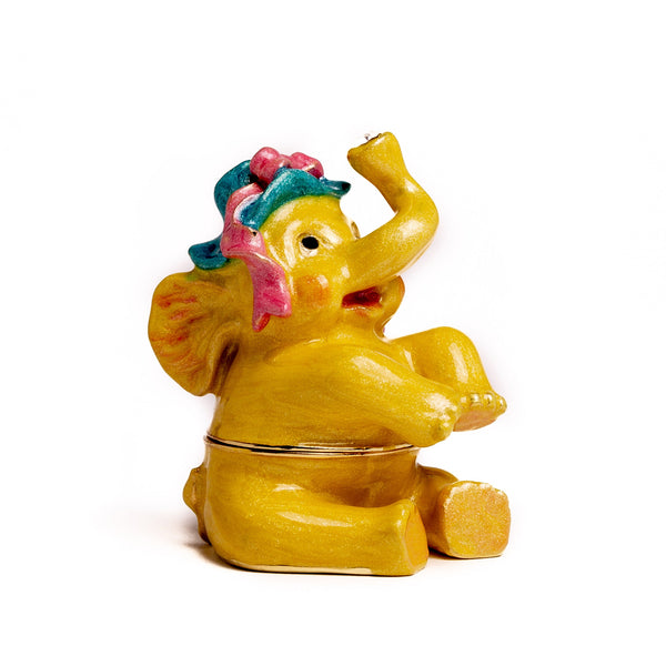 Éléphant Jaune Assis