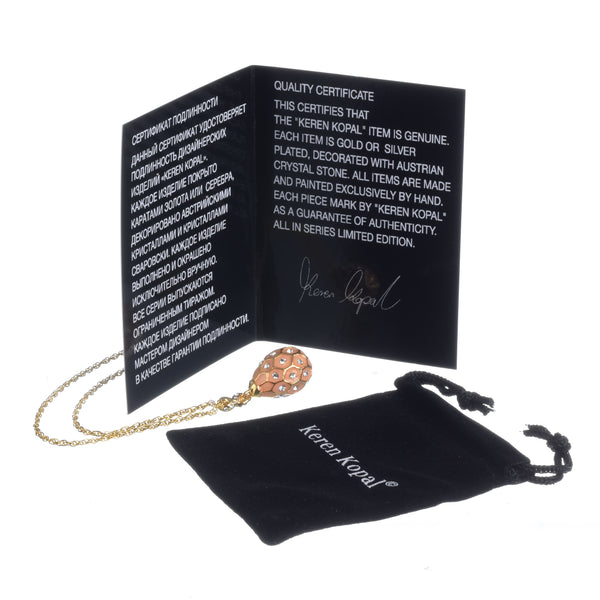 Pendentif Œuf Rose & Or Collier en Or