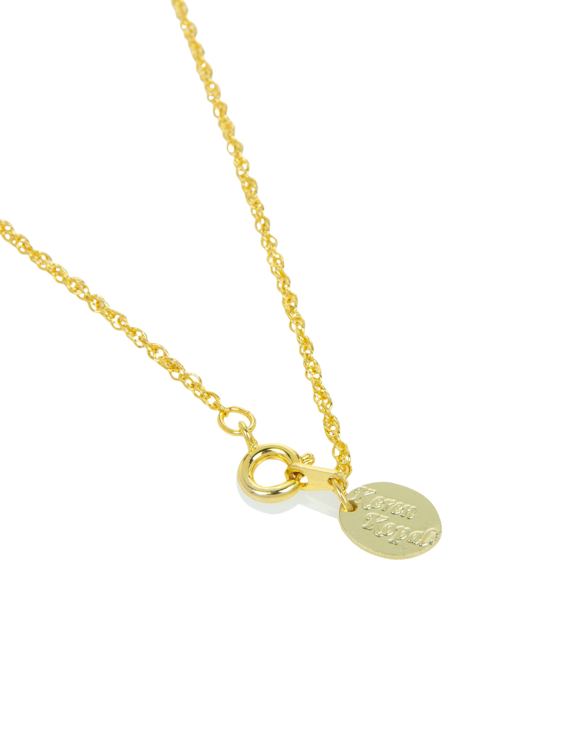 Keren Kopal Red & Gold Egg Pendant Necklace