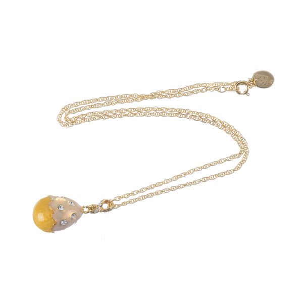 Collier Pendentif Œuf Jaune