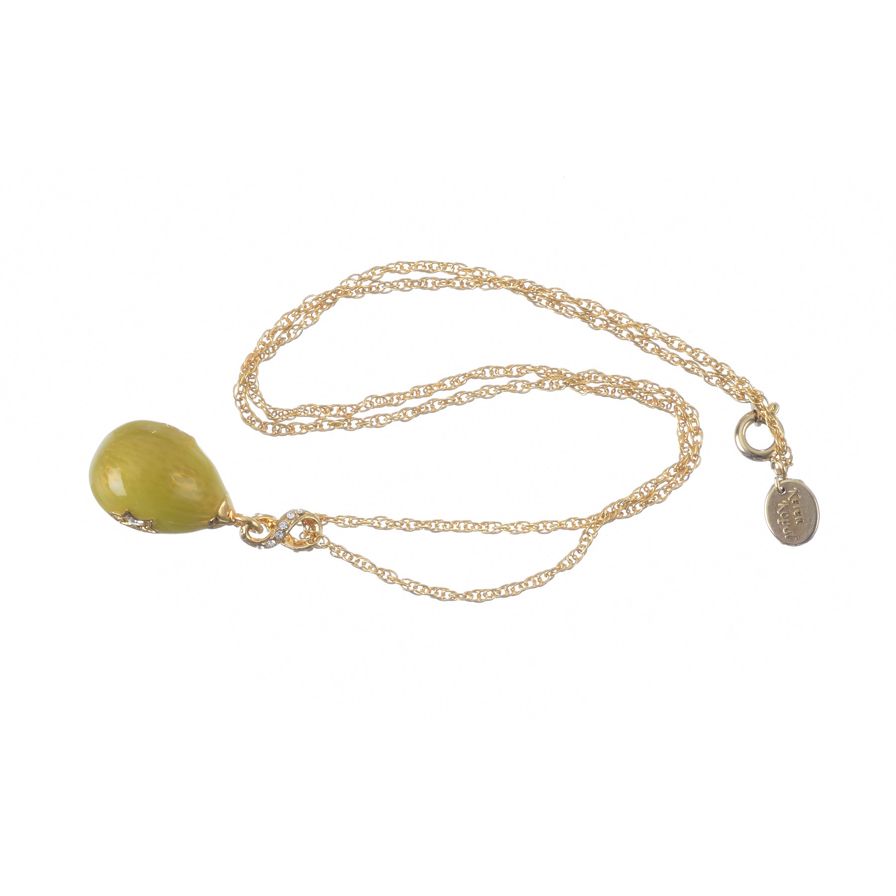 Keren Kopal Yellow Egg Star of David Pendant Gold Necklace