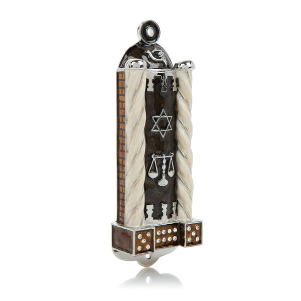 Mezouza Judaïca Moderne Marron