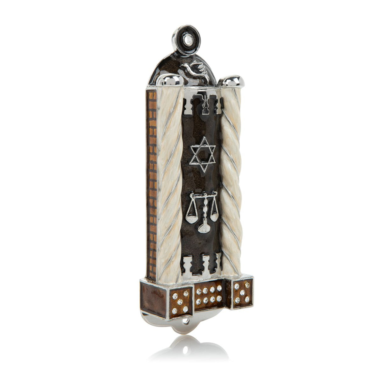 Brown Modern Judaica Mezuzah