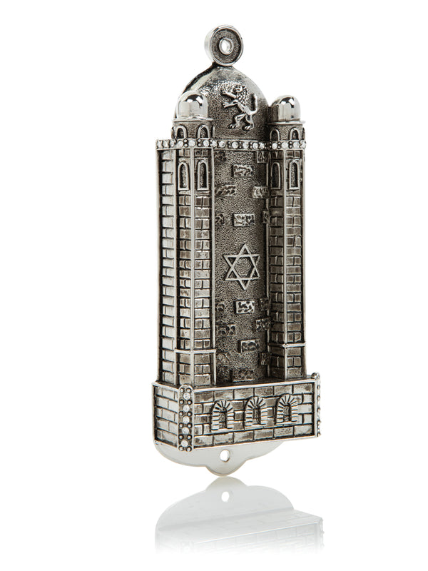 Mezouzah style Mur des Lamentations en argent