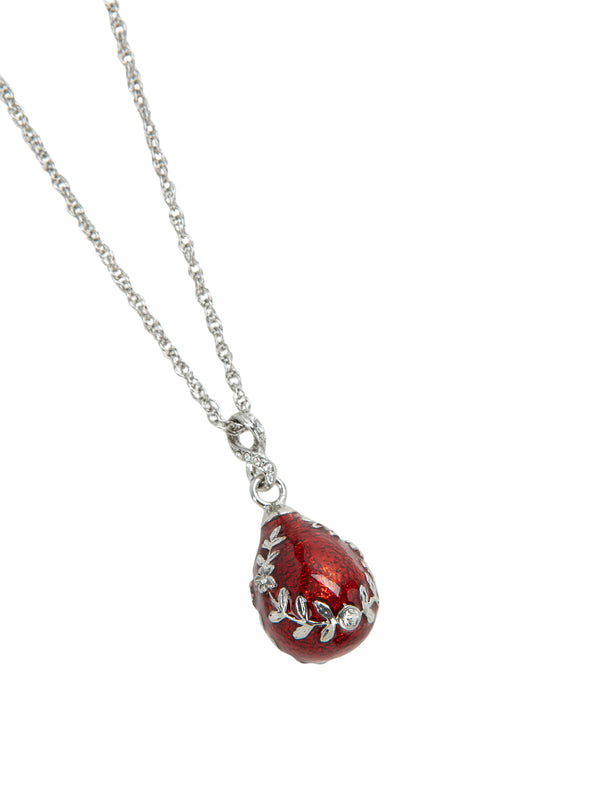 Collier pendentif œuf rouge