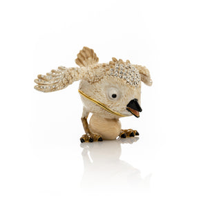 Beige Bird with Egg Trinket Box