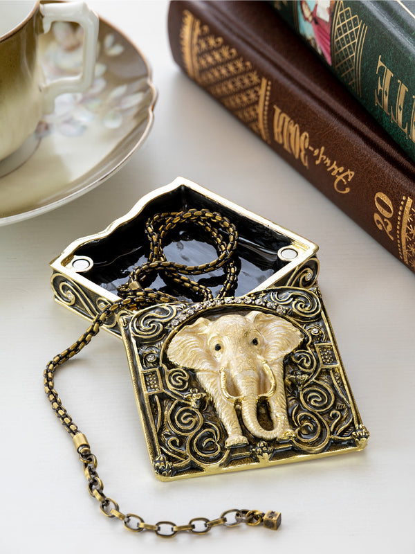 Boîte à bijoux Éléphant Marron et Or