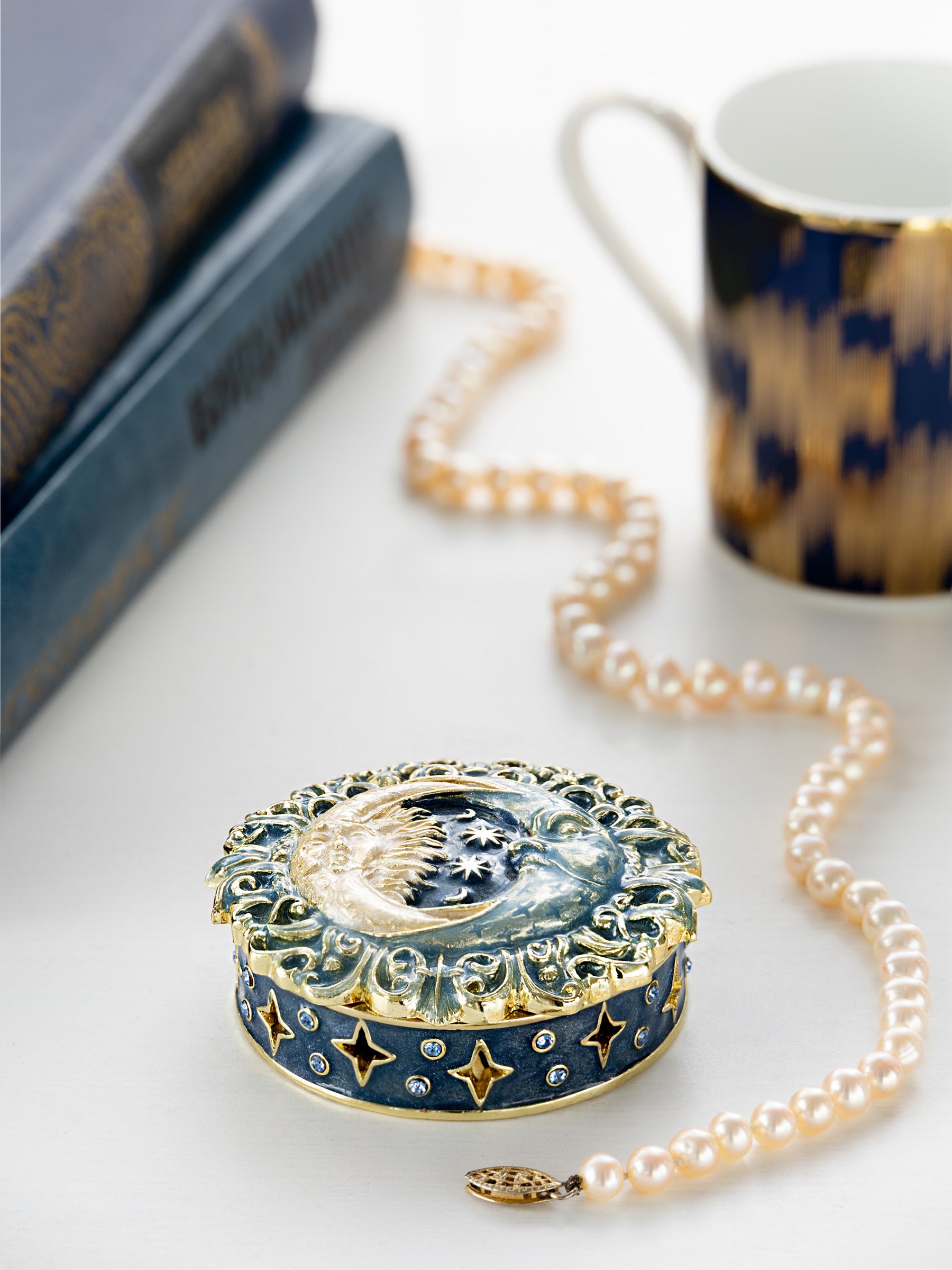 Keren Kopal Celestial Sun and Moon Trinket Box