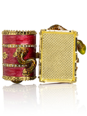 Red Treasure Chest with Snake