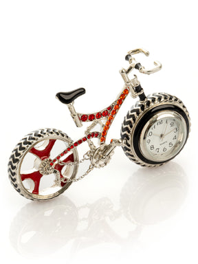 Bicycle clock with Red crystals