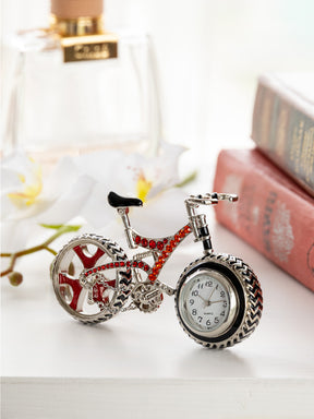 Bicycle clock with Red crystals