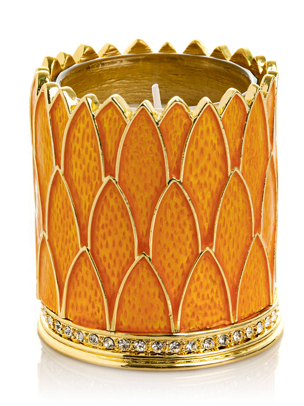 Bougeoir Jaune Décoré