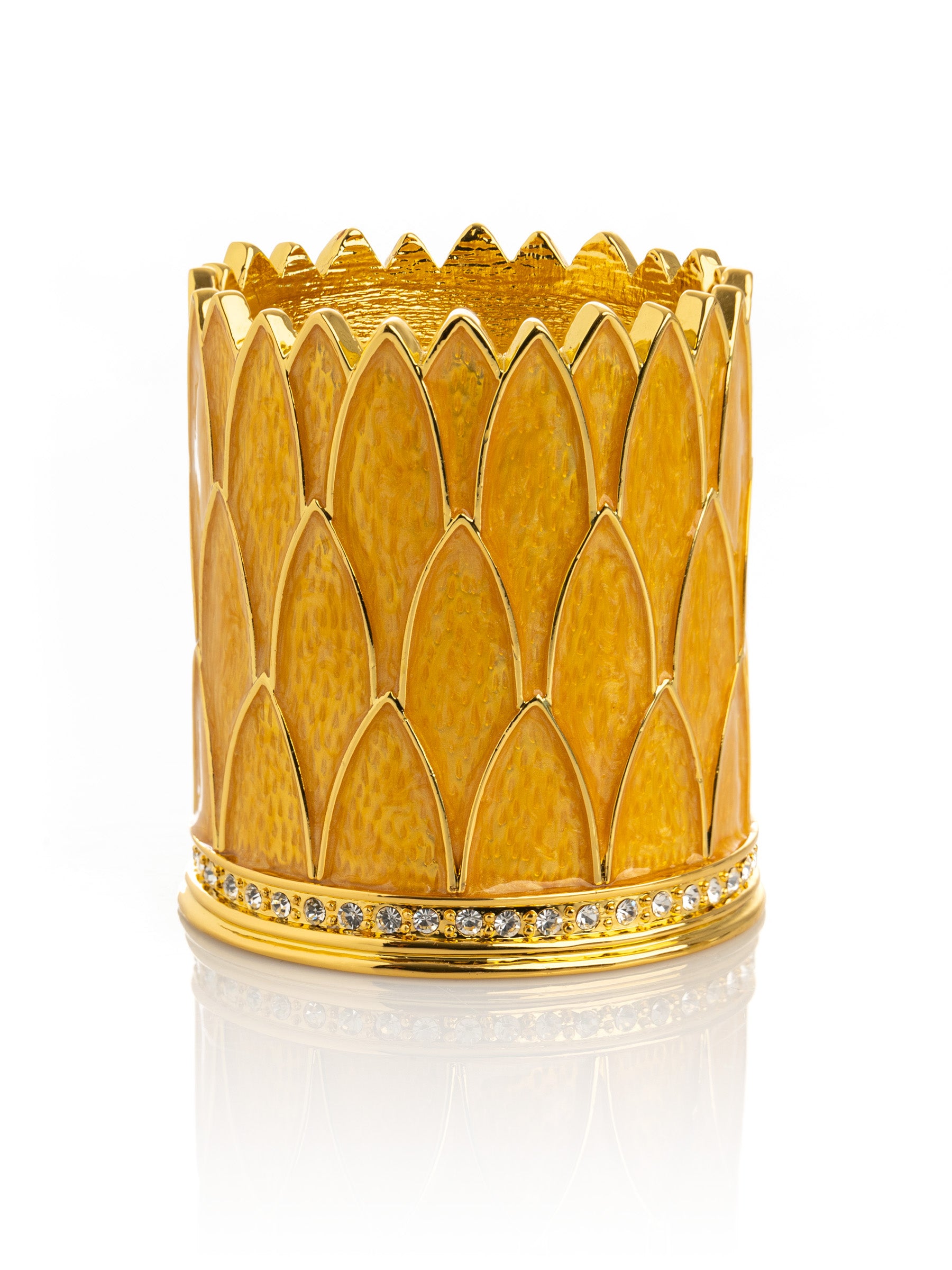 Yellow Decorated Candle Holder