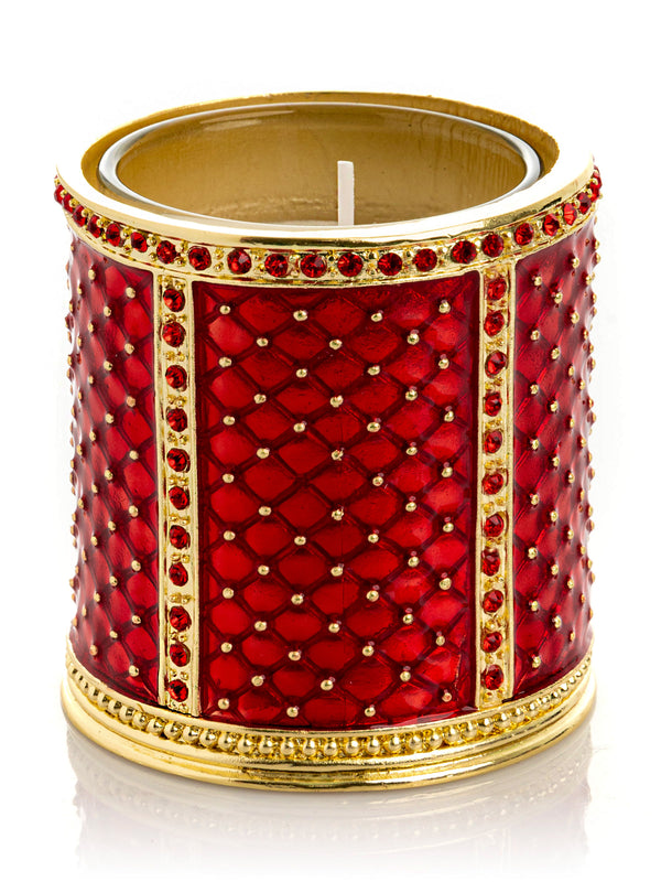 Bougeoir Rouge Décoré