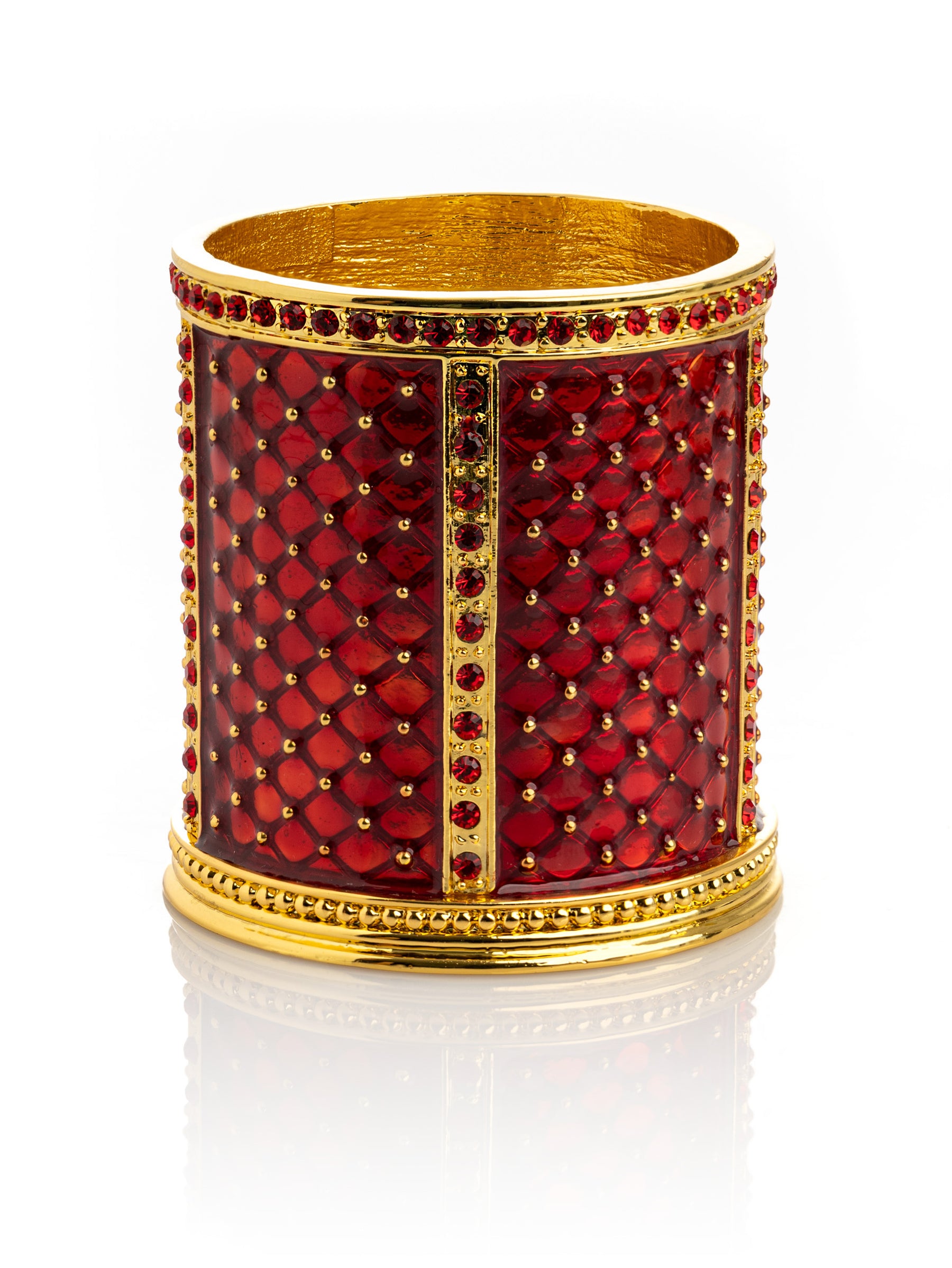 Red Decorated Candle Holder