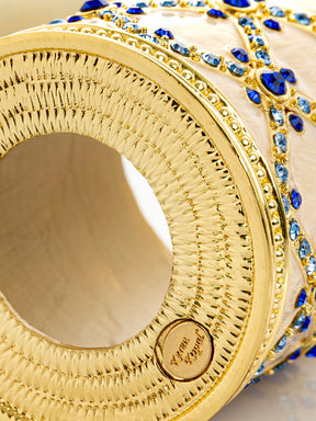 Keren Kopal Golden Cream Decorated Candle Holder