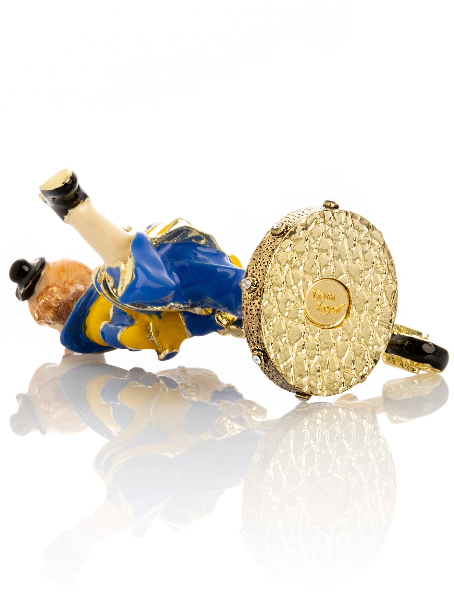 Keren Kopal Playful Circus Clown Riding a Scooter Trinket Box