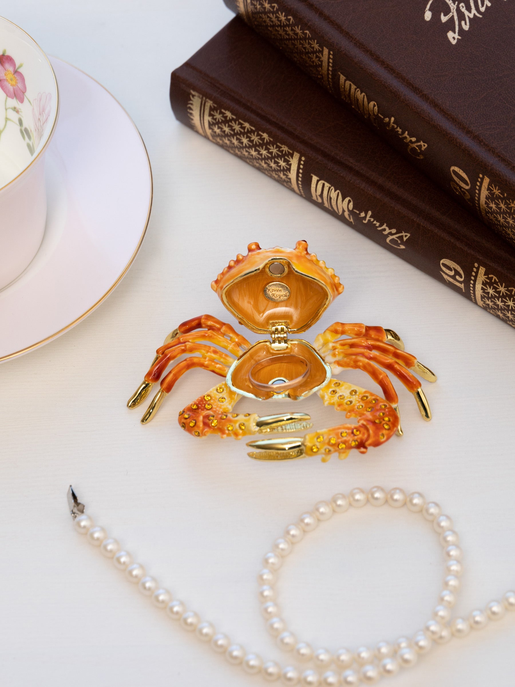 Orange Crab trinket box