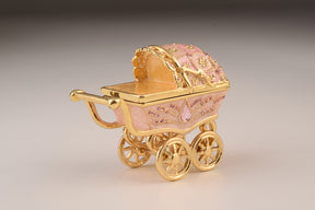 Pink Baby Carriage Trinket Box