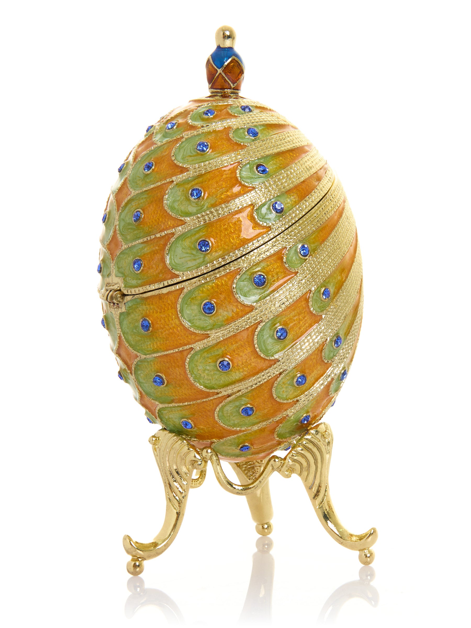 Buntes Pfau-Fabergé-Ei