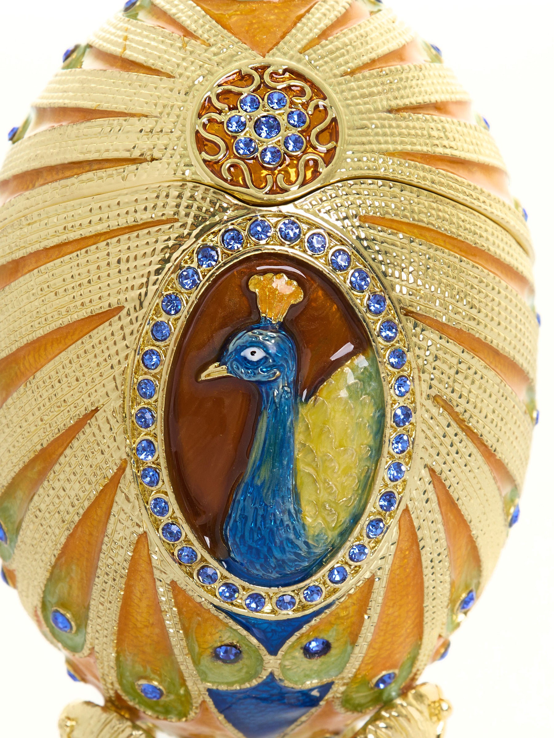 Buntes Pfau-Fabergé-Ei