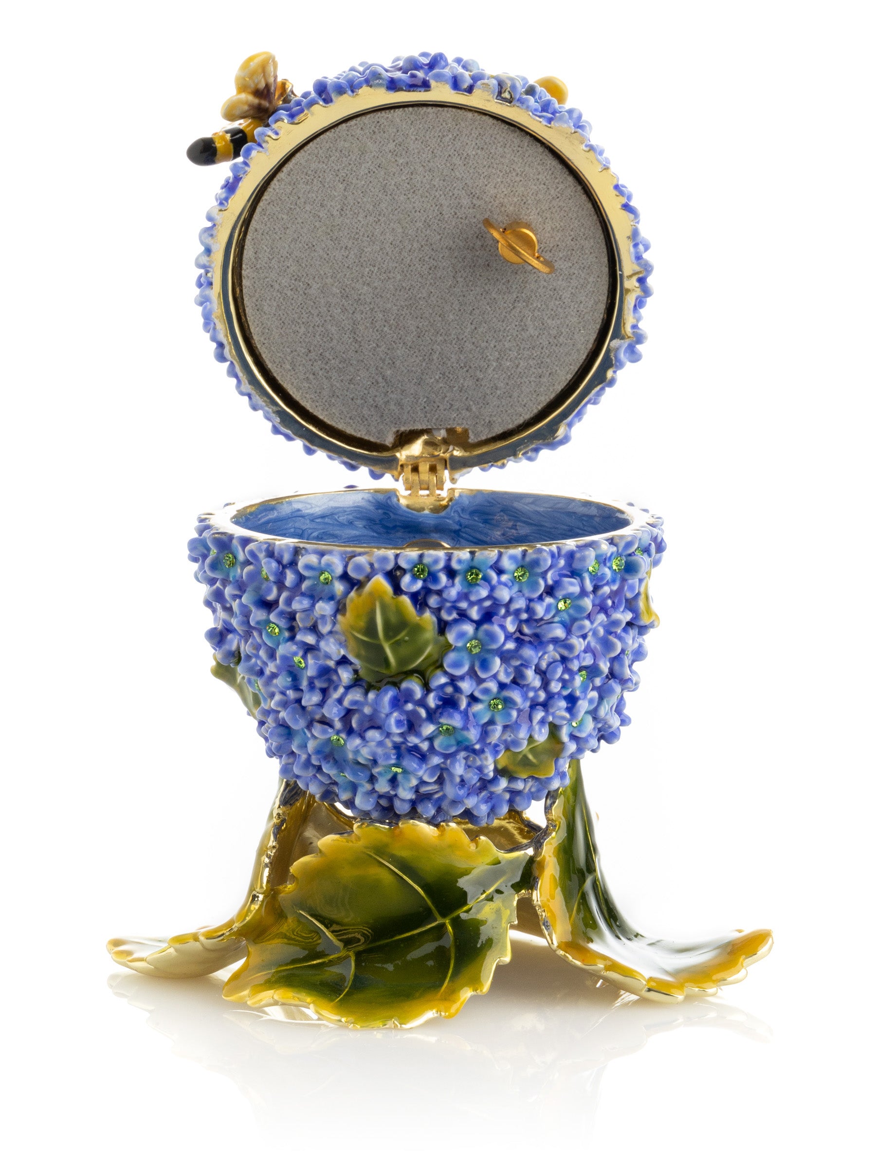 Blue Flower and Bees music box  with Leaves Fur Elise by Ludwig Van Beethoven