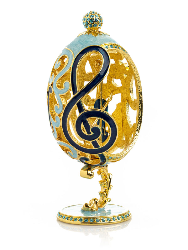 Œuf Fabergé Clé de Sol avec Surprise Violon