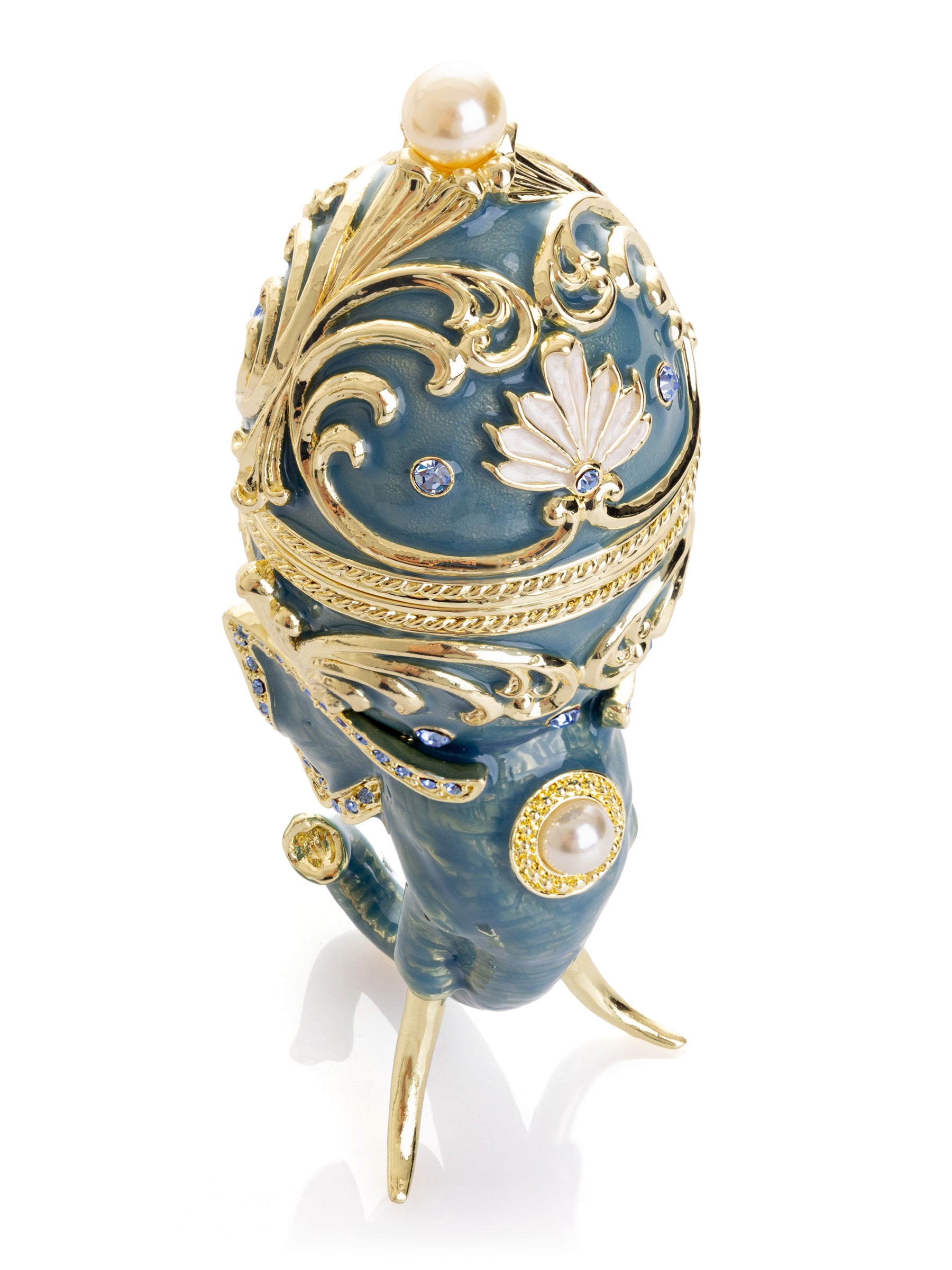 Keren Kopal Unique Easter Egg Elephant Pedestal