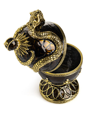 Schwarzes Fabergé-Ei mit Drachen