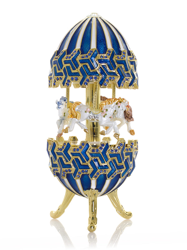 Carrousel de Cheval Bleu à Remontoir