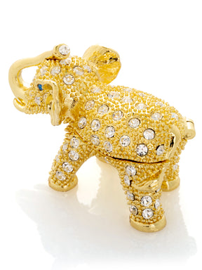 Golden Elephant with crystals