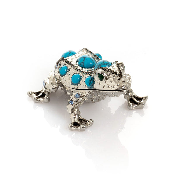 Grenouille en Argent avec Pierres Turquoise