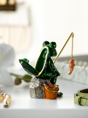 Fishing Frog trinket box