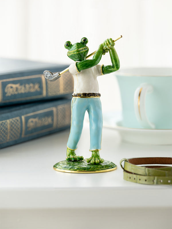 Grenouille Jouant au Golf