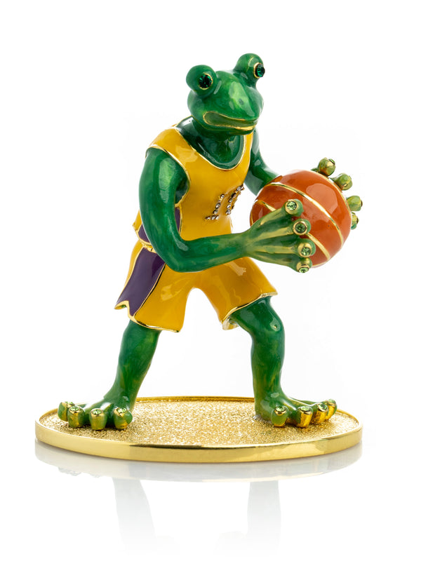 Grenouille jouant au basket-ball