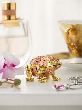 Golden Frog Decorated with Hearts