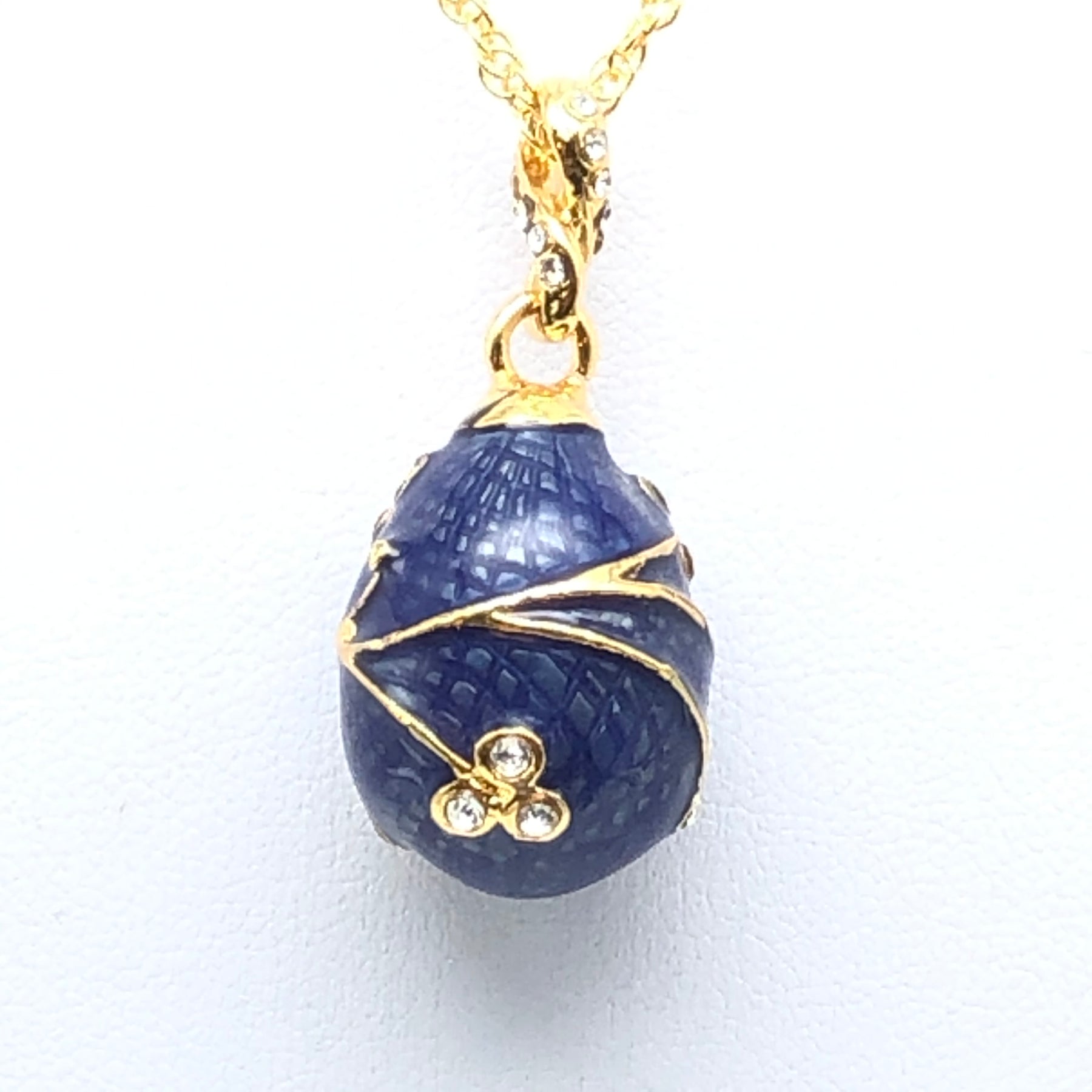 Keren Kopal Blue Egg Pendant Gold Necklace