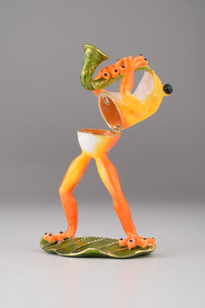 Keren Kopal Frog Playing a Saxophone
