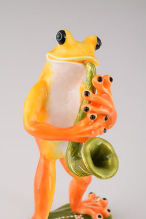 Keren Kopal Frog Playing a Saxophone
