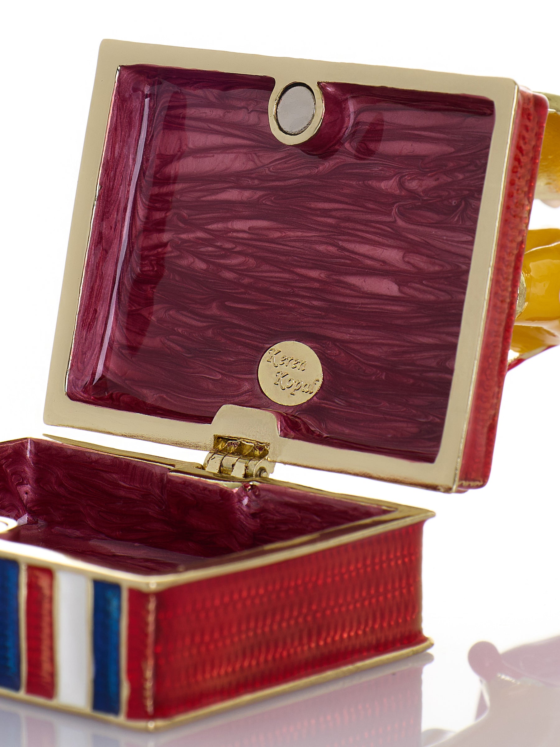 Musical Circus Clown with Turquoise Guitar Trinket Box