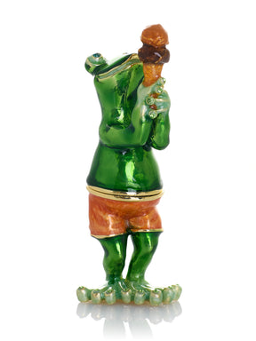 Grenouille mangeant un cornet de glace au chocolat – Boîte à bijoux