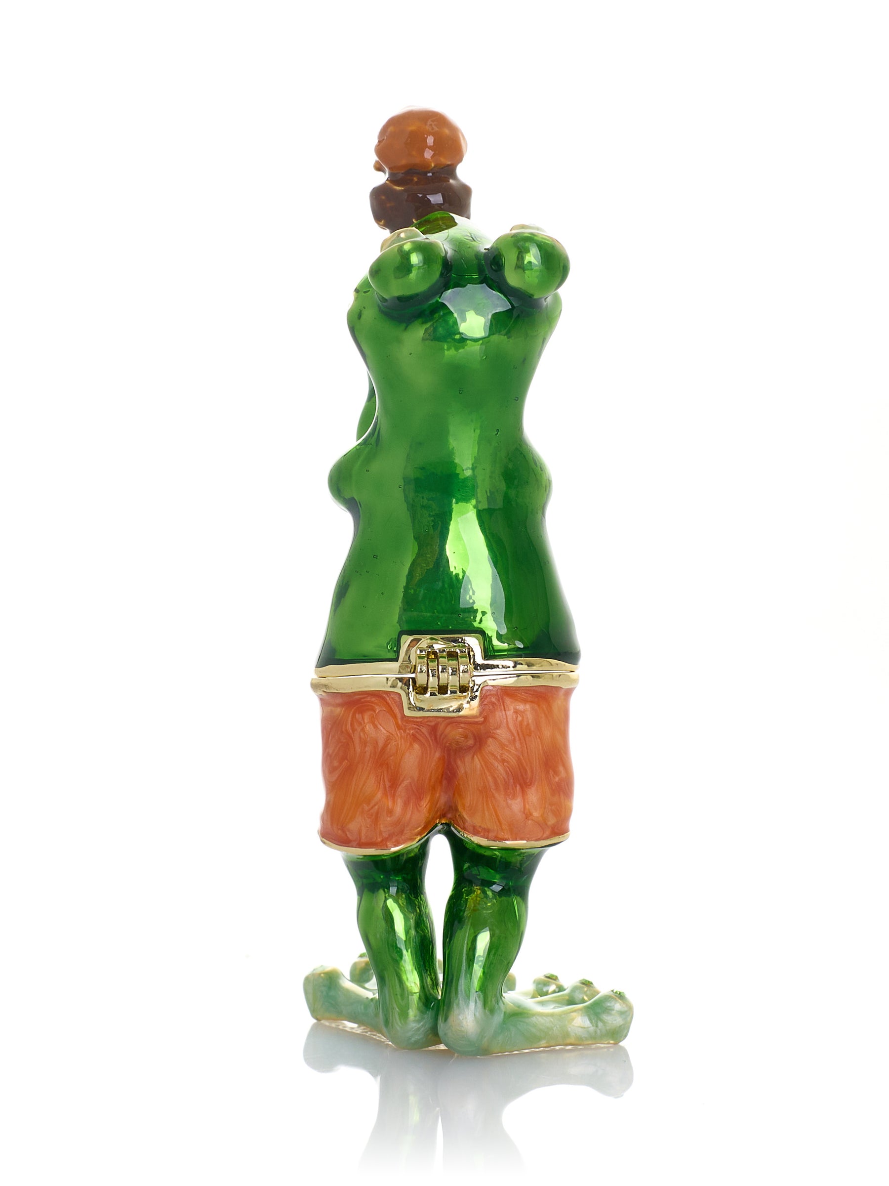 Grenouille mangeant un cornet de glace au chocolat – Boîte à bijoux