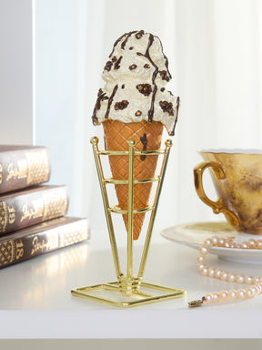 Cookies & Cream Ice Cream Cone with Melted Dark Chocolate Fudge Drizzle Trinket Box