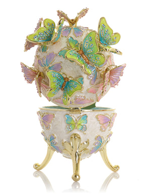 Keren Kopal Limited Edition Enchanted Butterfly Egg Trinket Box with Detachable Crystal Butterflies